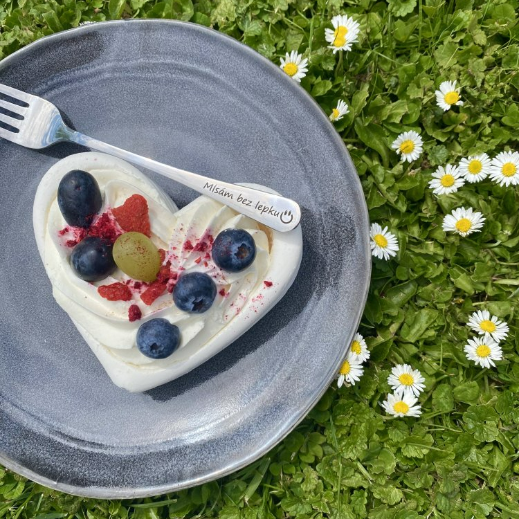 Gravírovaný příbor: Mlsám bez lepku - Gravírování na výběr:: jídelní sada příborů, Se smajlíkem nebo bez: Se smajlíkem na konci