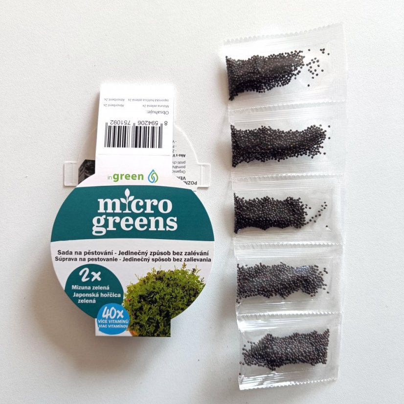 Microgreens semínka - sada inWeek (5 ks) - Sada 5ks semínek: Pak Choi Zelený