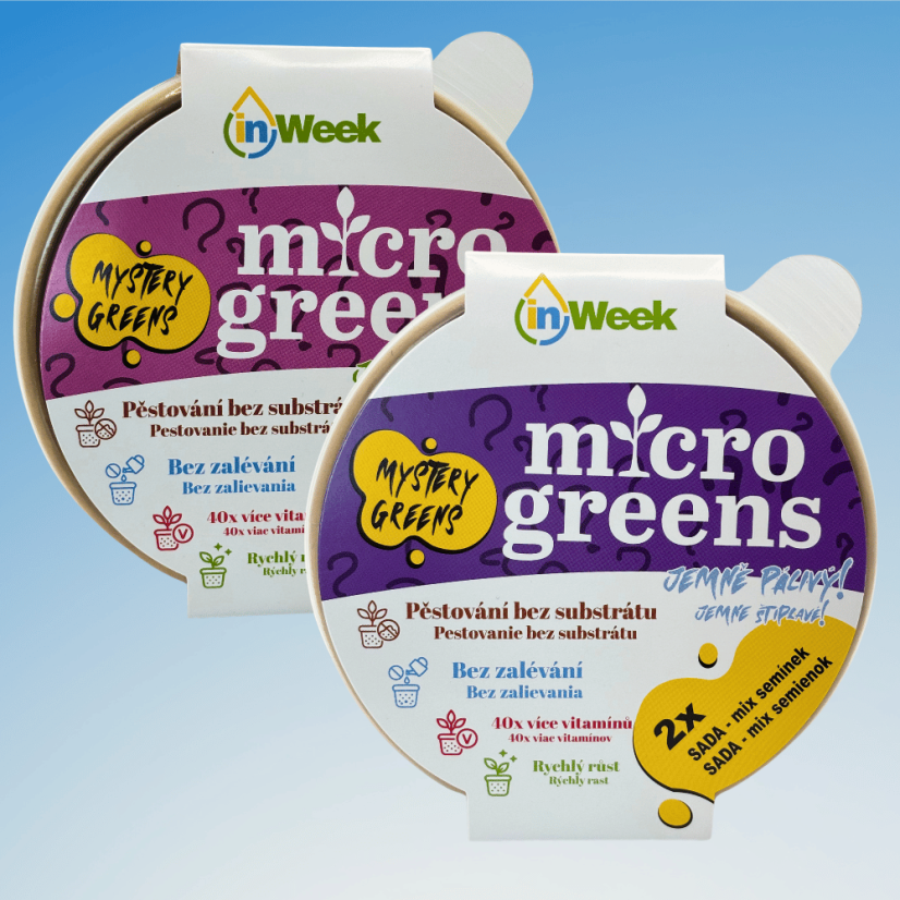 2x MYSTERY - mix semínek microgreens - inWeek - Balení sady: S přebalem