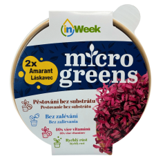 Amarant - semienka microgreens - pestovanie bez zalievania inWeek