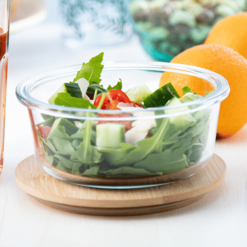 Skleněný kulatý box na pěstování microgreens 650ml