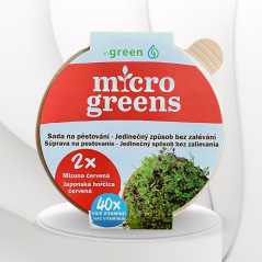 inGreen pěstební set microgreens bez zalévání - Mizuna červená