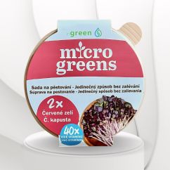 inGreen pěstební set microgreens bez zalévání - Červené zelí