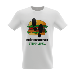 Tričko s potiskem Může obsahovat stopy lepku
