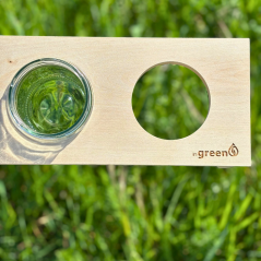 inGreen Dřevěná zahrádka + 3 skleničky, 3 balení semínek a hydrogelu