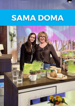 Naše Janča jako expertka na pěstování microgreens v pořadu Sama doma