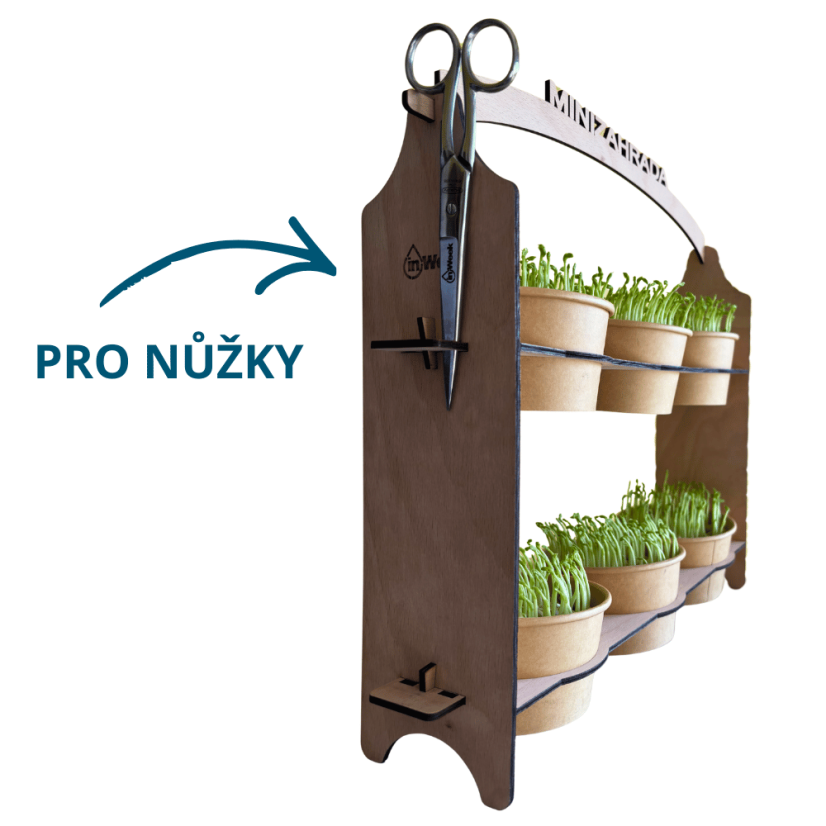 Minizáhradka pre 6 microgreens setov - Výběr minizahrádky: Plus nůžky s logem inWeek