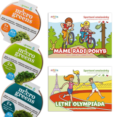Pěstuj a hraj: 2x Sportovní omalovánky a 3x Microgreens set