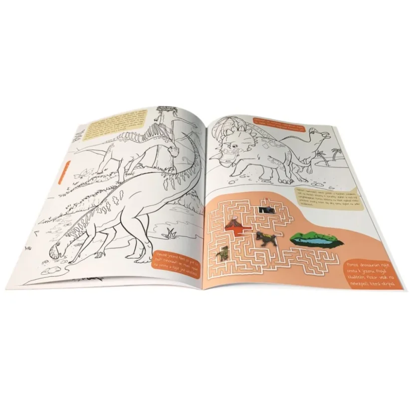 Omalovánky - Dobrodružství s dinosaury