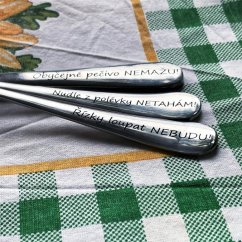 Gravírovaný příbor: Bezlepková klasika 3ks