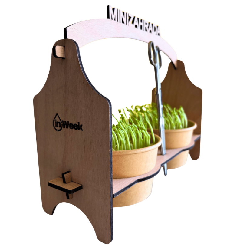 Minizahrádka pro 2 microgreens sety - Výběr minizahrádky: Plus nůžky s logem inWeek