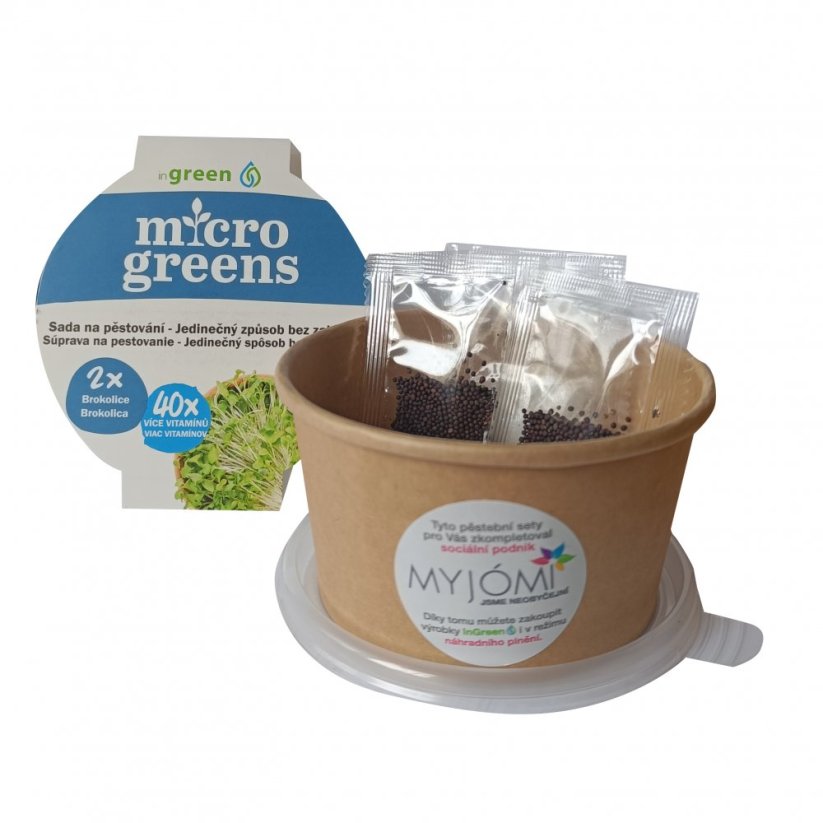 inGreen pěstební set microgreens bez zalévání - Brokolice